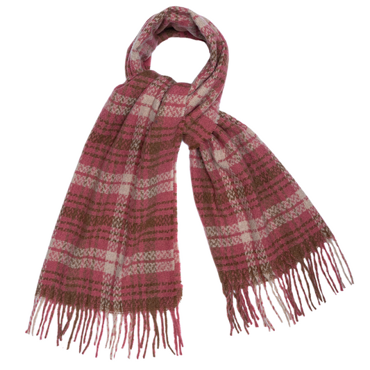 Quzmar --Plaid , Soft and Cozy Shorter Tassel Scarf