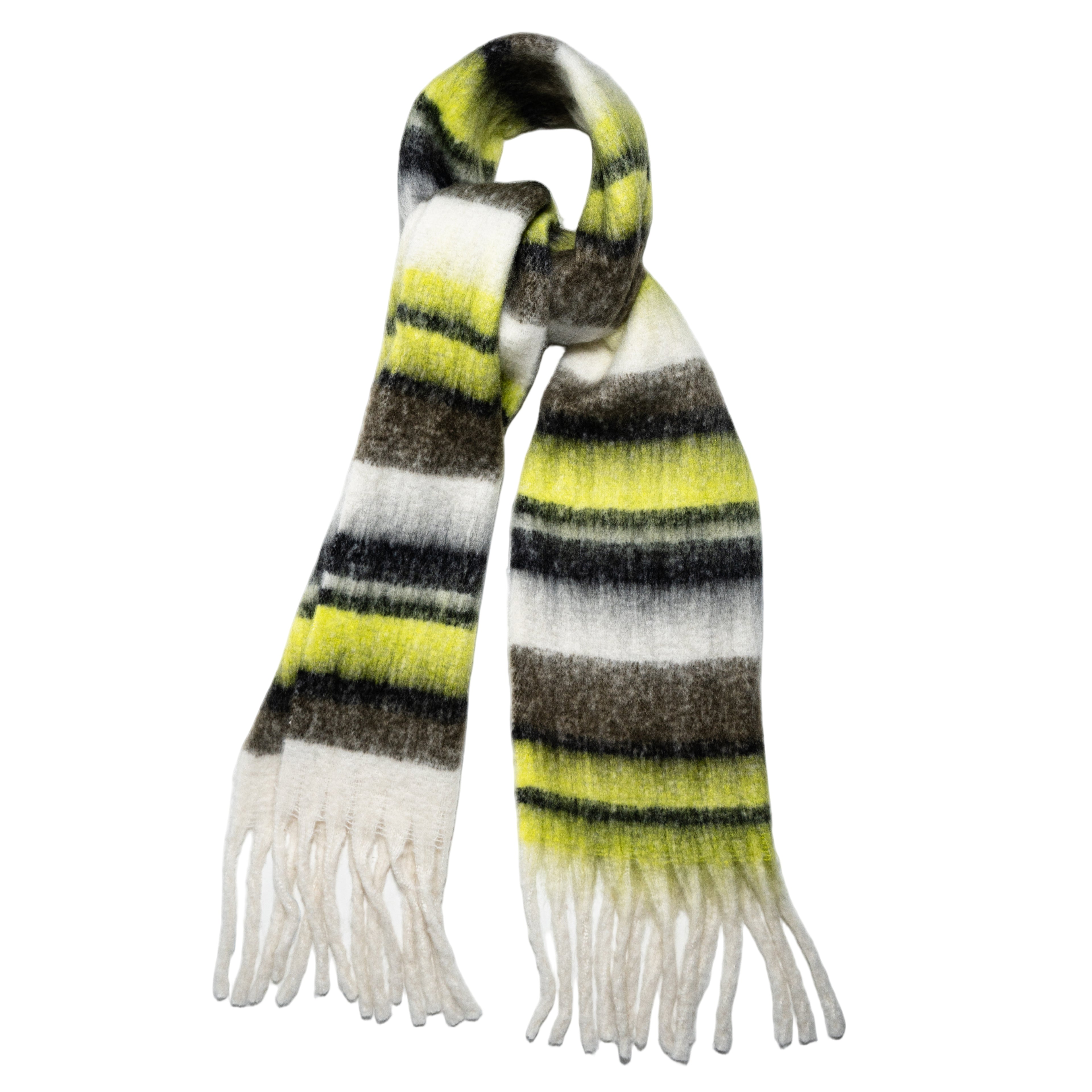Quzmar- Striped Long & Warm Scarf for Fall and Winter