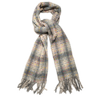 Quzmar-- Polka Dot and Plaid Tassel Scarf