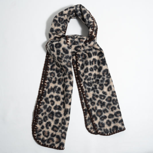 Quzmar--  Leopard Print,  Soft and Warm  Long Scarf