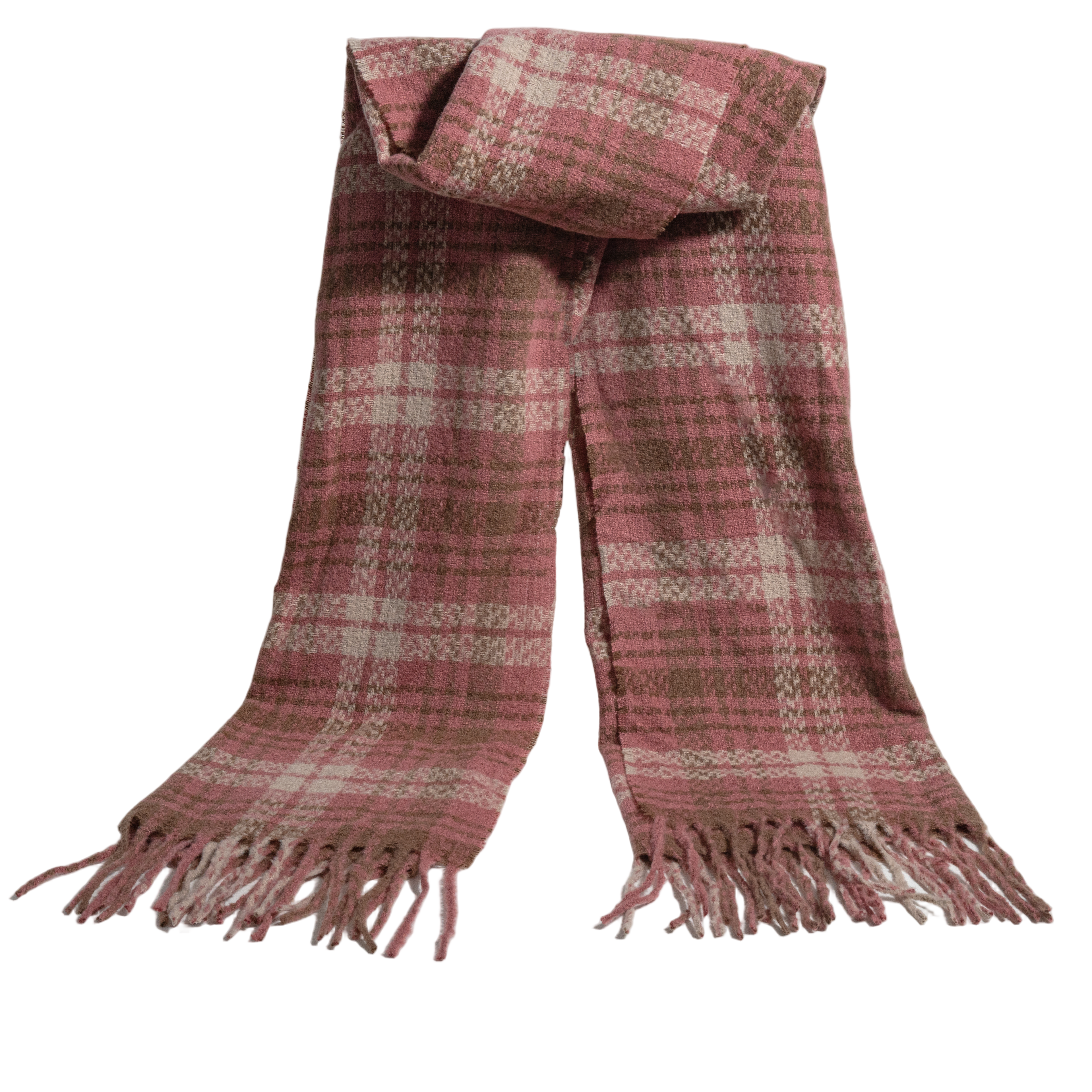 Quzmar Plaid , Soft and Cozy Shorter Tassel Scarf