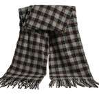 Quzmar Plaid , Soft and Cozy Shorter Tassel Scarf