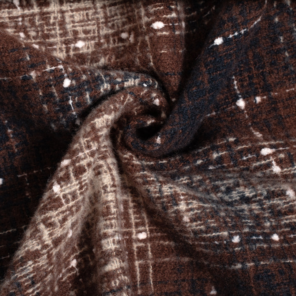 Quzmar-- Polka Dot and Plaid Tassel Scarf