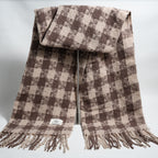 Quzmar Plaid , Soft and Cozy Shorter Tassel Scarf