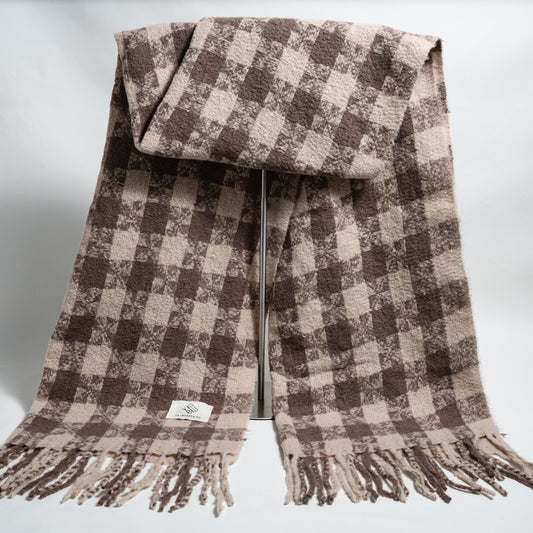 Quzmar Plaid Design, Soft and Cozy  Tassel Scarf