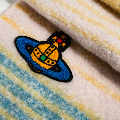 Quzmar-- 10% Wool  Vintage Striped Scarf