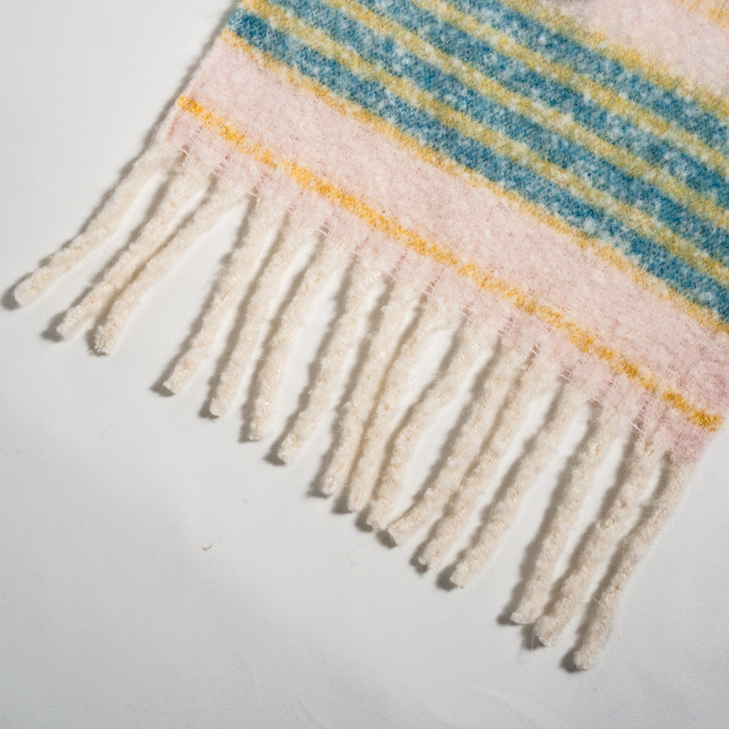 Quzmar-- 10% Wool  Vintage Striped Scarf