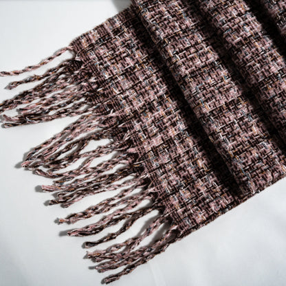 Quzmar-- Women's Plaid and Dot  Tassel Scarf
