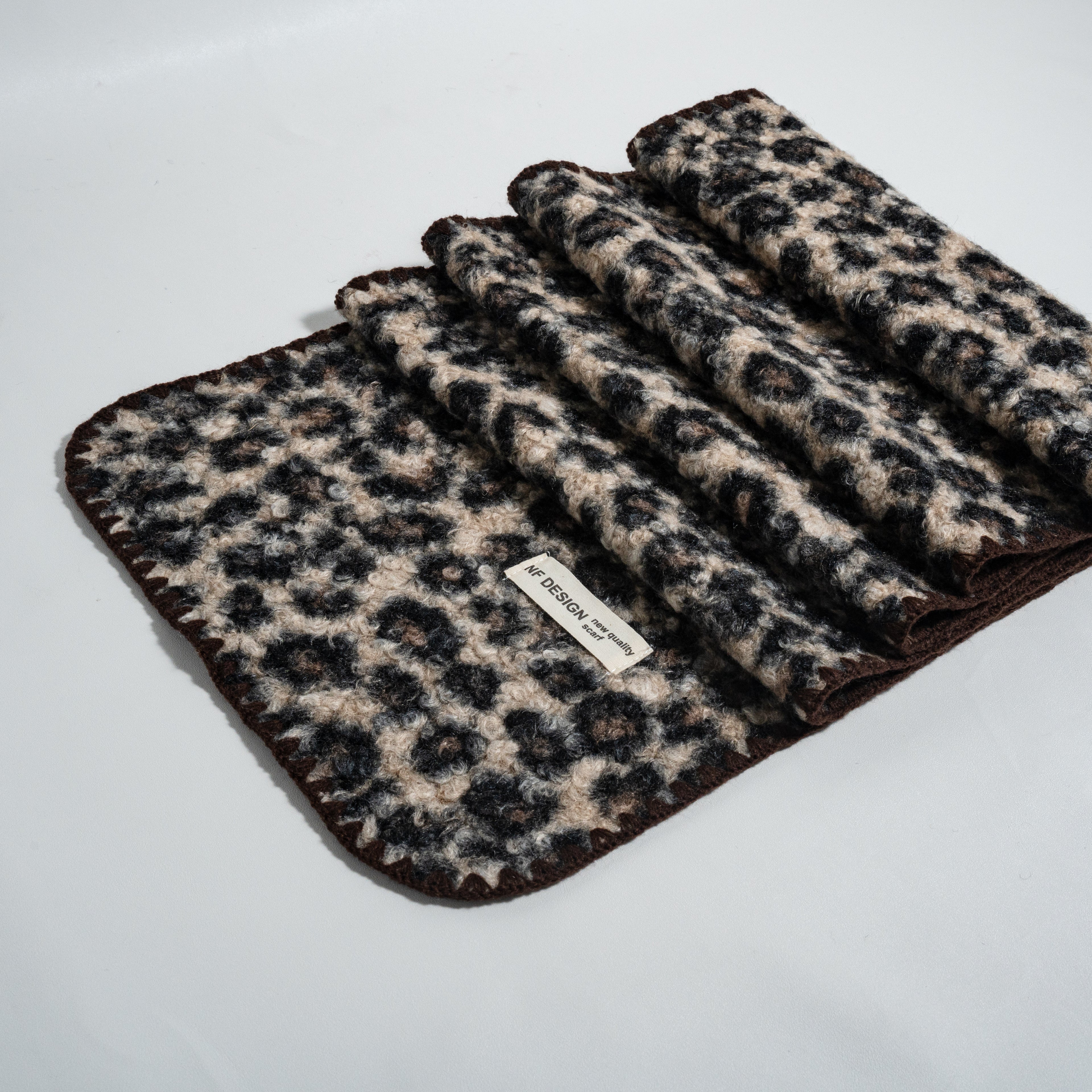Quzmar--  Leopard Print,  Soft and Warm  Long Scarf